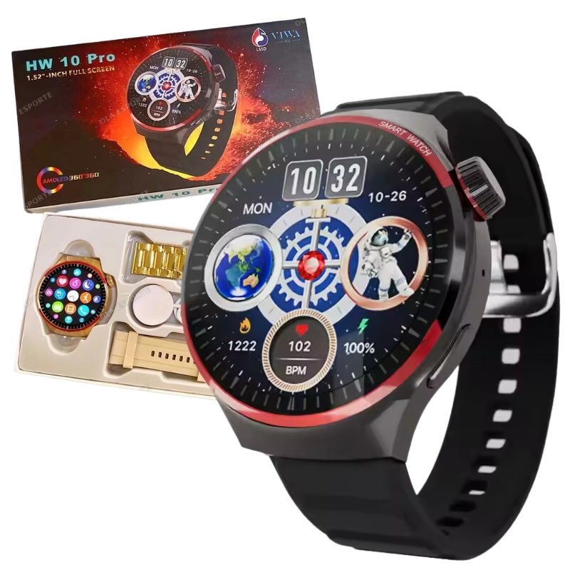 HW10 Pro Smartwatch | 1.52" AMOLED Display | Bluetooth Call | Fitness Tracker | Stylish Design