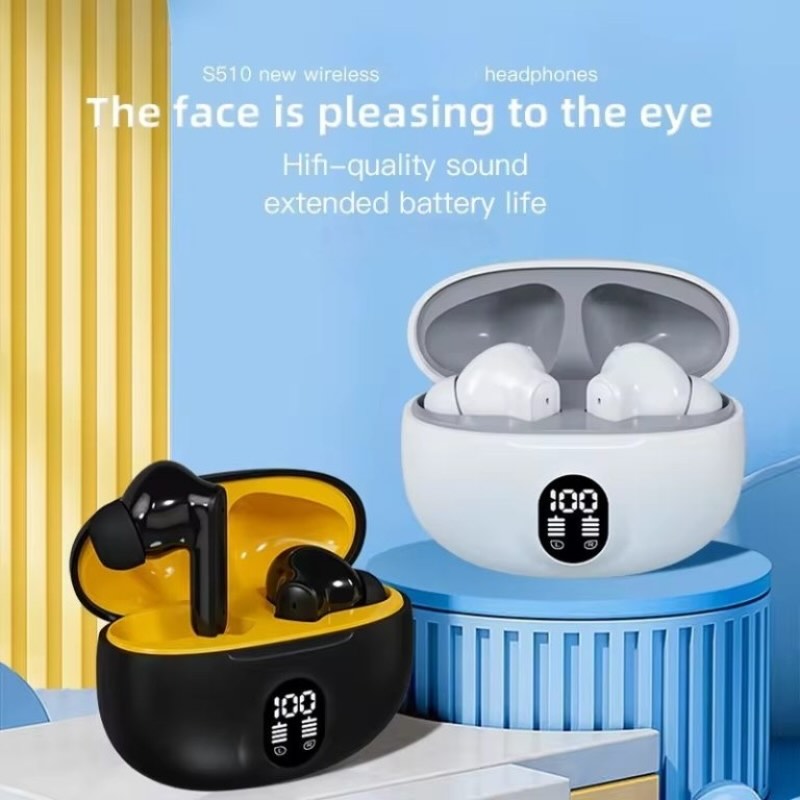 TWS Wireless Earbuds | LED Display | Bass Sound | Bluetooth 5.3 | Type-C | Random Colors