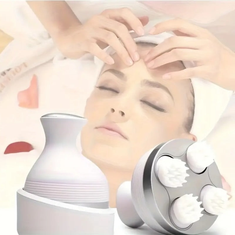 Scalp Massager — Electric Meridian Massage with 4 Moveable Clusters